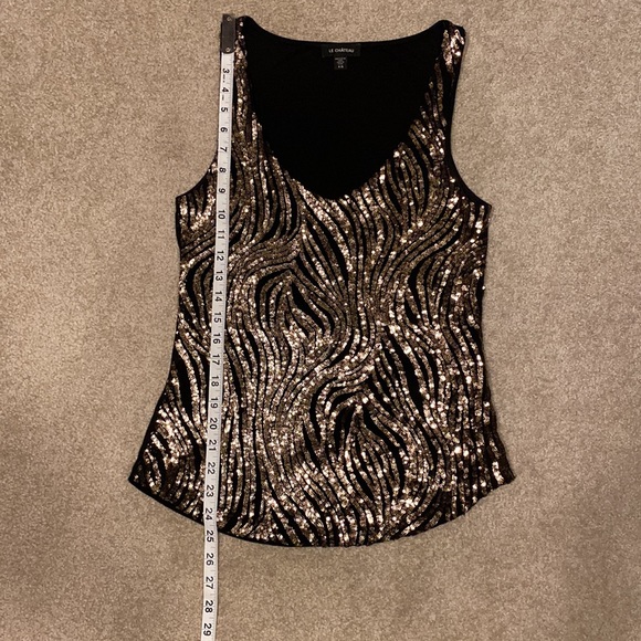 Black and Gold Sexy Tank Top - Picture 4 of 7